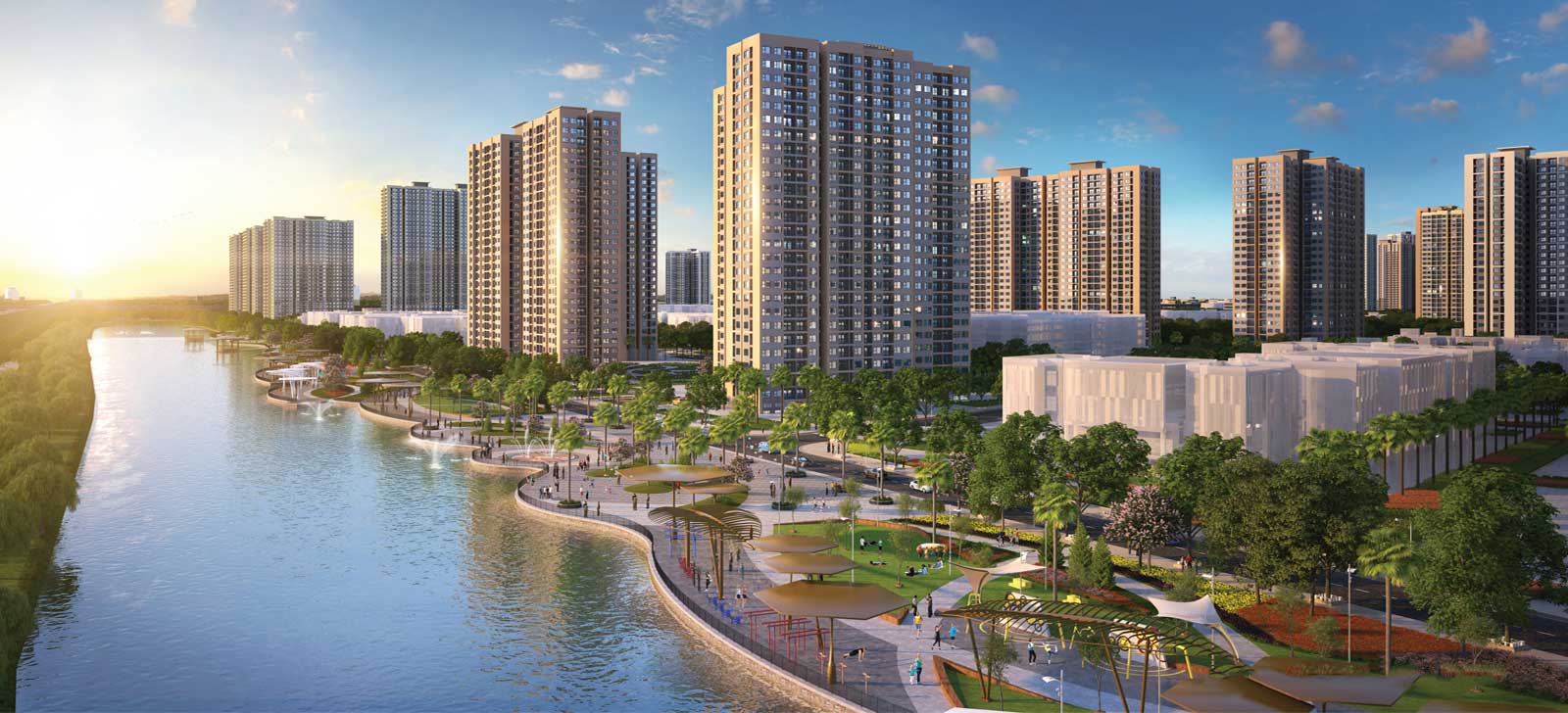 Phối cảnh khu căn hộ ven hồ